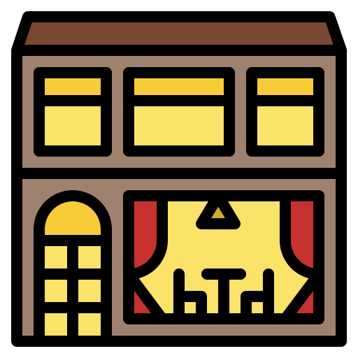 Restaurant coffee shop buildings store icon