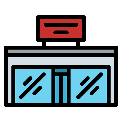 Supermarket shop market shopping icon