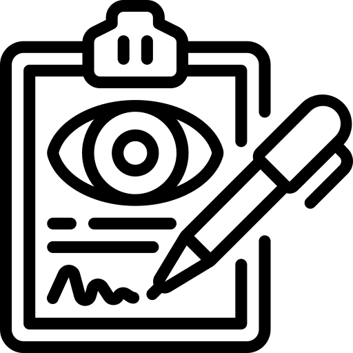 Eye test file eye test clipboard icon