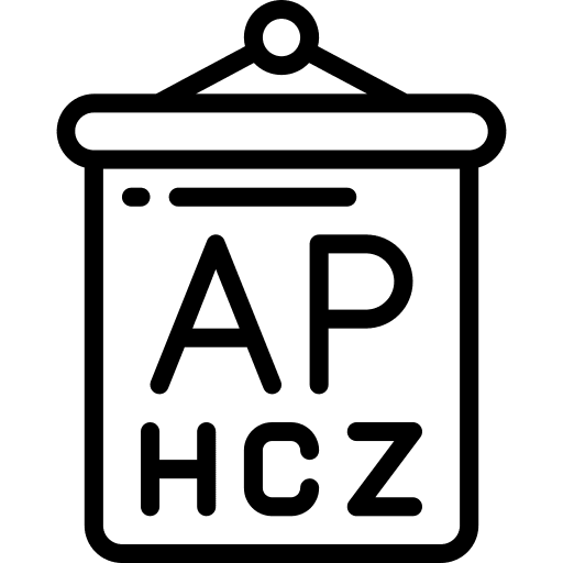 Eye test healthcare ophthalmology medical icon