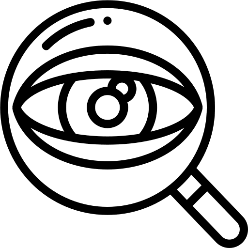 Eye test loupe healthcare and medical medical icon
