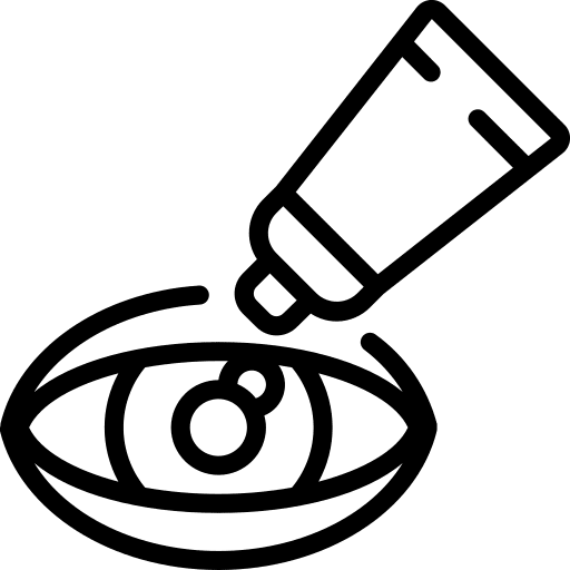 Eye treatment ophtalmology healthcare and medical icon