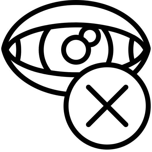 Hide healthcare and medical body part ophthalmology icon