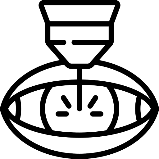 Laser medical eye ophthalmology icon