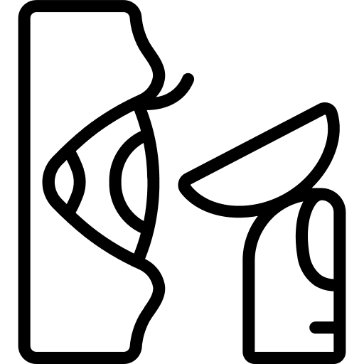 Contact lens healthcare and medical ophthalmology contact lens icon