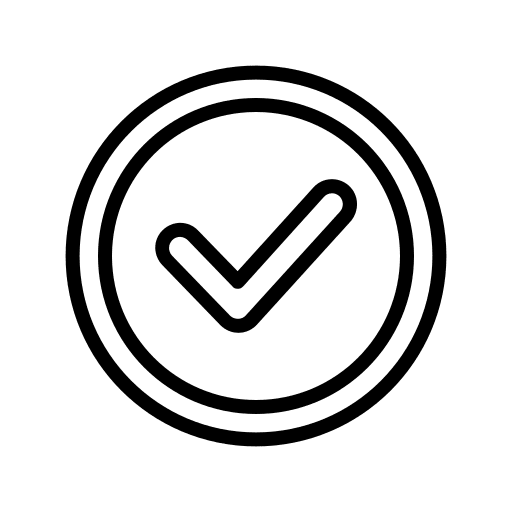 Checklist verified correct check mark icon