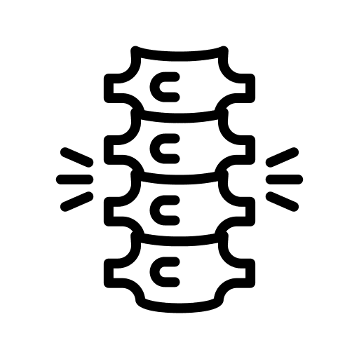 Chiropractic column body parts bones icon
