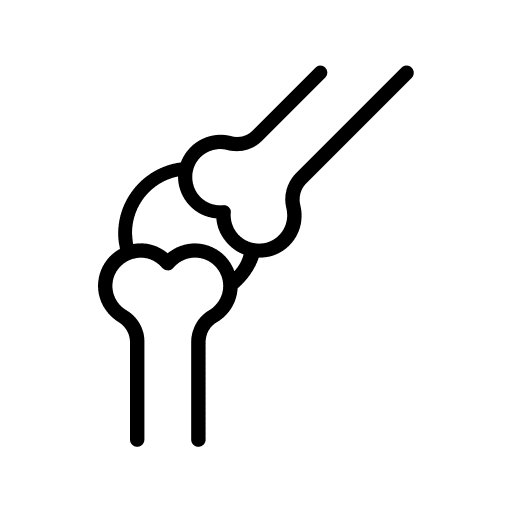 Knee articulation anatomy joint icon