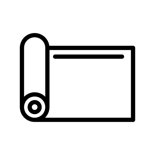 Yoga mat excercise fitness excercising icon