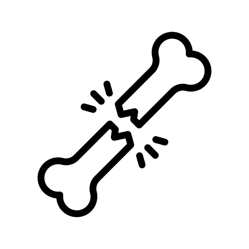 Broken bone human body healthcare and medical broken bone icon