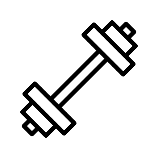 Dumbbell heart dumbbell healthcare and medical icon