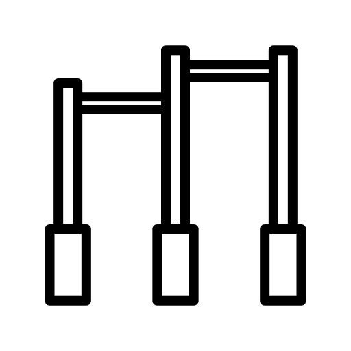 Gym bars sportive sports and competition dumbbell icon