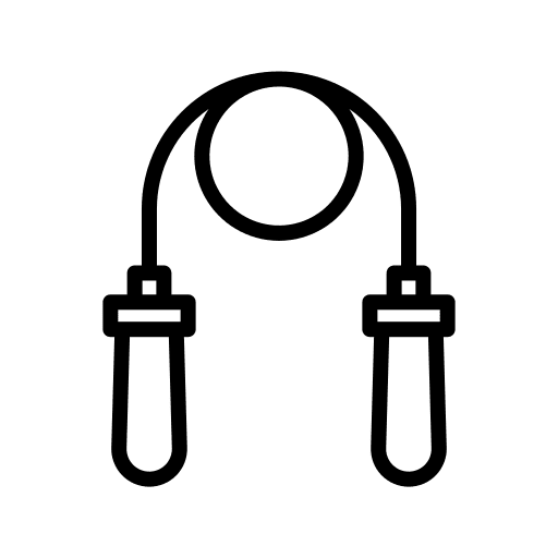 Skipping rope fitness exercise skipping rope icon