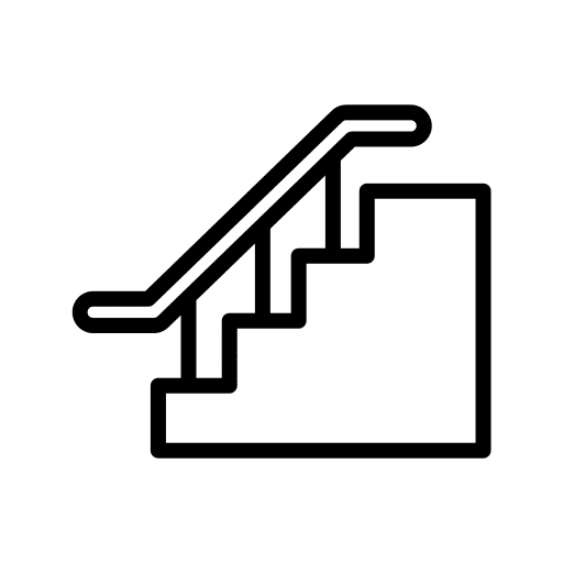 Stair furniture and household stair healthcare and medical icon