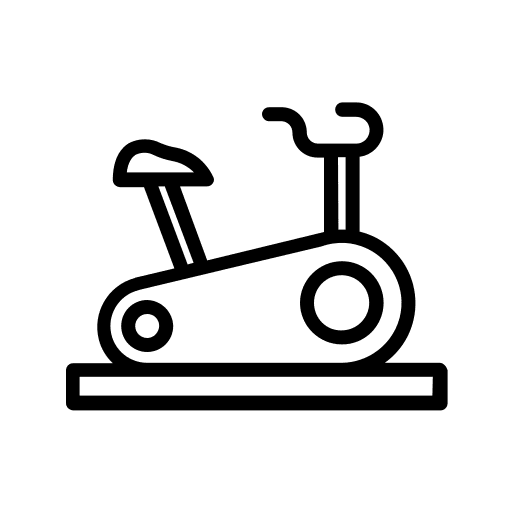 Stationary bike sports wellness gymnast icon