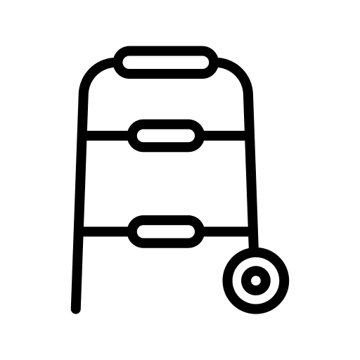 Walker accessibility inclusive hospital icon