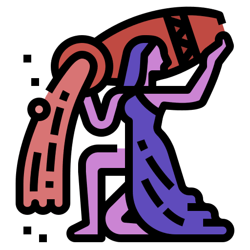 Aquarium shapes and symbols aquarium horoscope icon