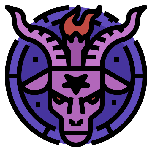 Baphomet star pentagon goat satan icon