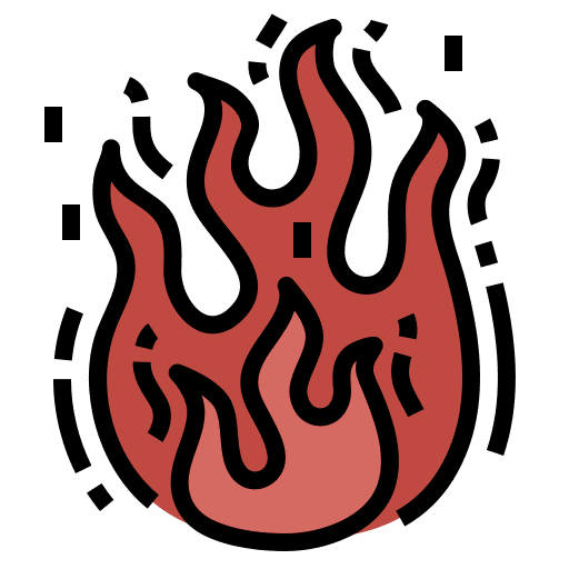 Fire mystical zodiac shapes and symbols icon