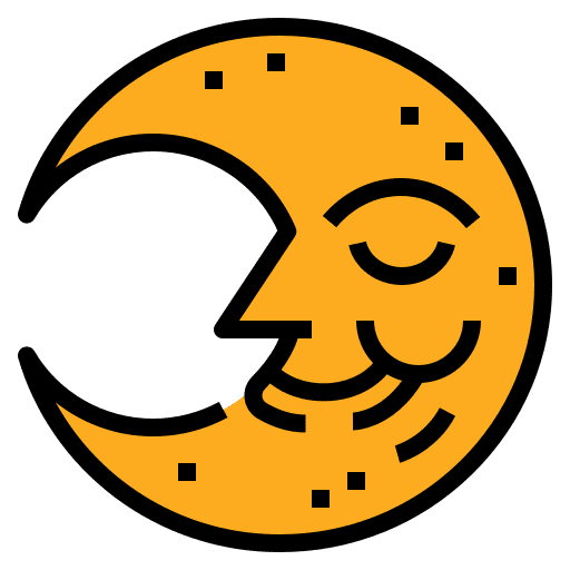 Moon astronomy sleep moon icon