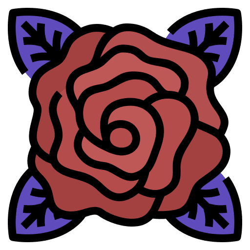 Rose flower petals rose icon