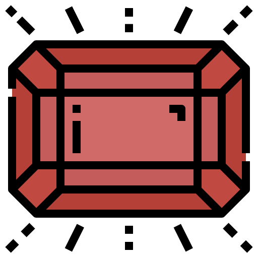 Ruby gem jewelry diamonds icon