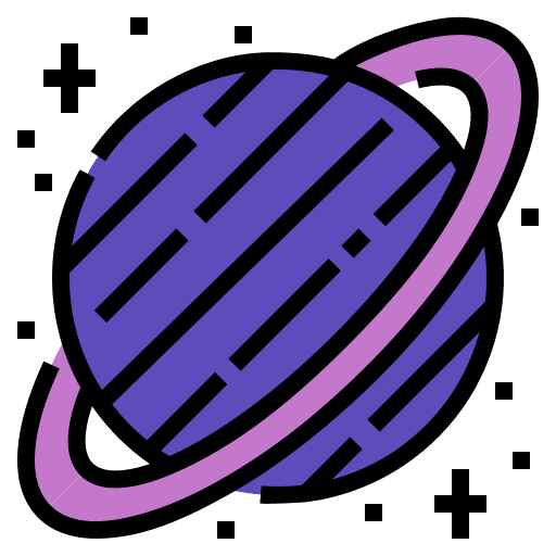 Saturn nature astronomy solar system icon