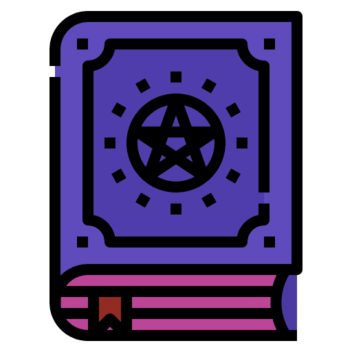 Spellbook shapes and symbols fortune spellbook icon