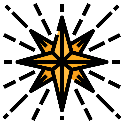 Star shapes and symbols zodiac fortune icon