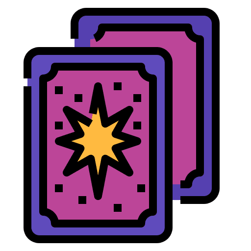 Tarot mystical fortune shapes and symbols icon