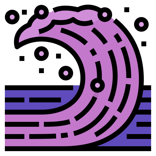 Water horoscope fortune mystical icon