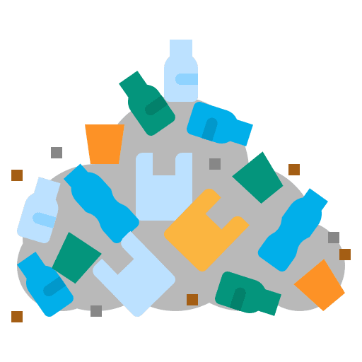 Garbage waste plastic plastic glass icon