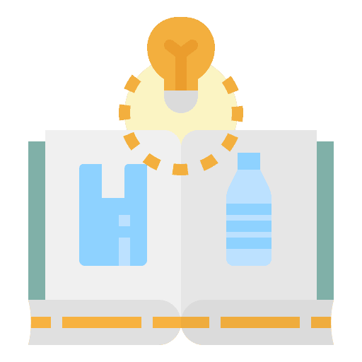 Knowledge plastic bag learn plastic icon