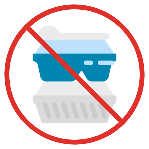 No plastic box ecology lunchbox icon