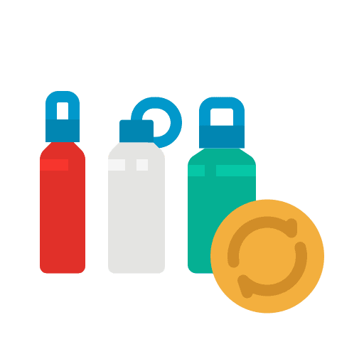 Reusable bottle ecology reusable bottle enviroment icon