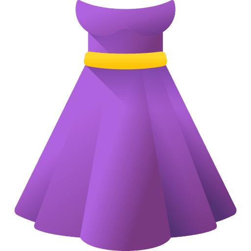 Dress elegant fashion clothing icon