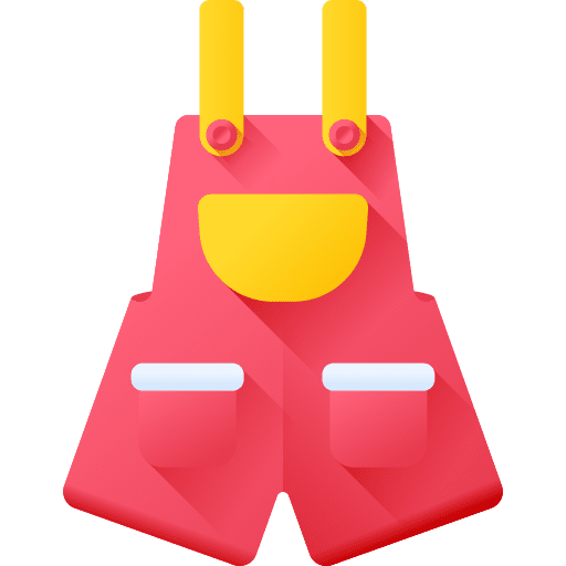 Overall children kid clothing icon
