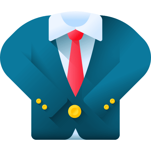 Suit shirt elegant tie icon