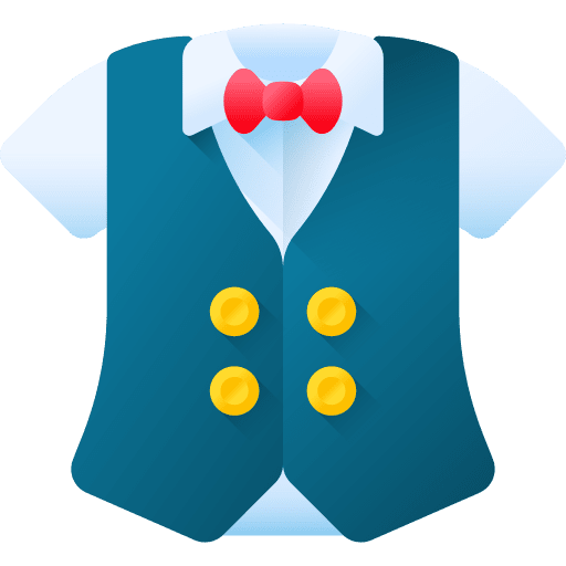 Vest tie fashion vest icon