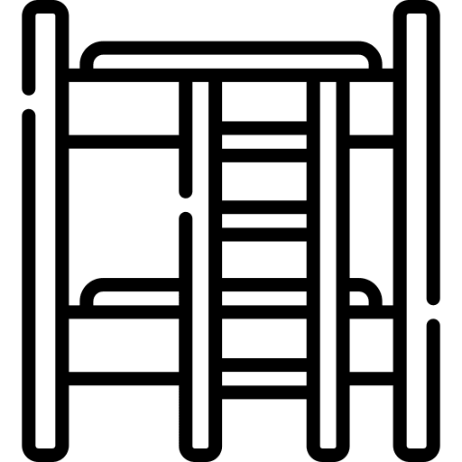 Bunk bed bunk rest double bed icon