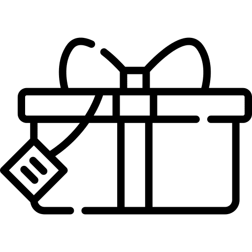 Present birthday and party love and romance present box icon