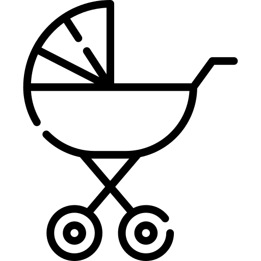Stroller baby crib pram stroller icon