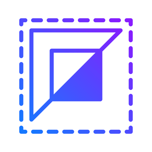 Cut shapes and symbols rectangle cut icon