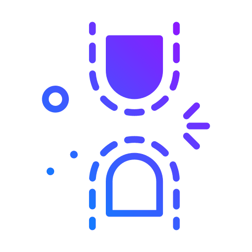 Fingers nails touch healthcare and medical icon