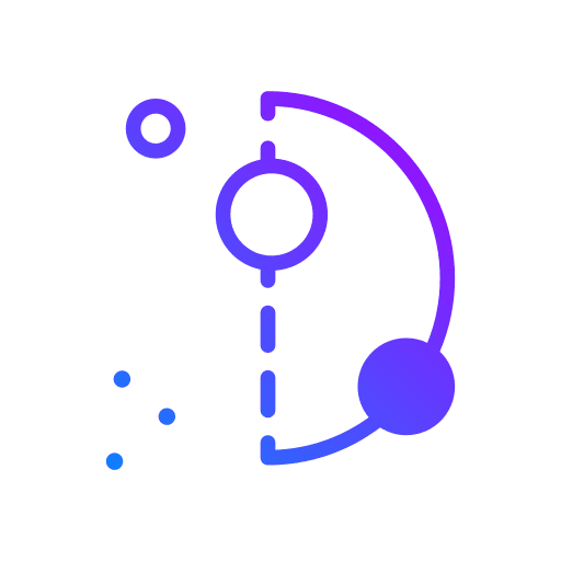 Globe half circle satellite globe icon