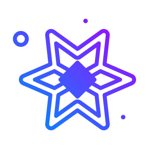 Star shine shapes and symbols decoration icon