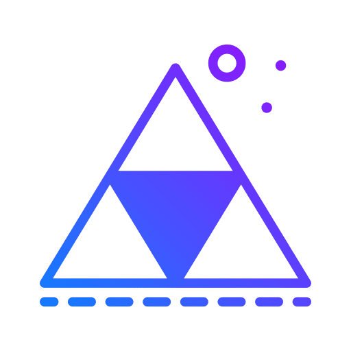 Triangles unite shapes triangles icon