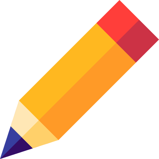 Pencil draw tools and utensils writing icon