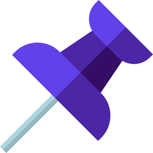 Push pin office material remember tools and utensils icon