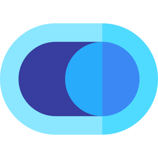 Toggle switch on interface toggle icon